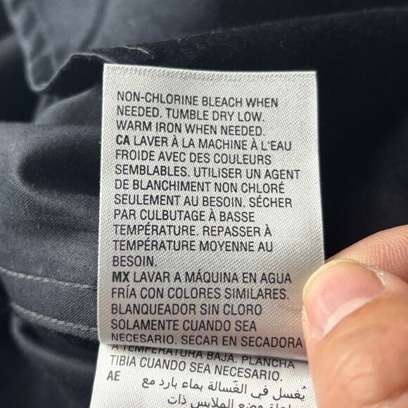 INC Men's Slim Fit Buttondown Shirt Black Size Small 14-14.5 Neck - Picture 6 of 7